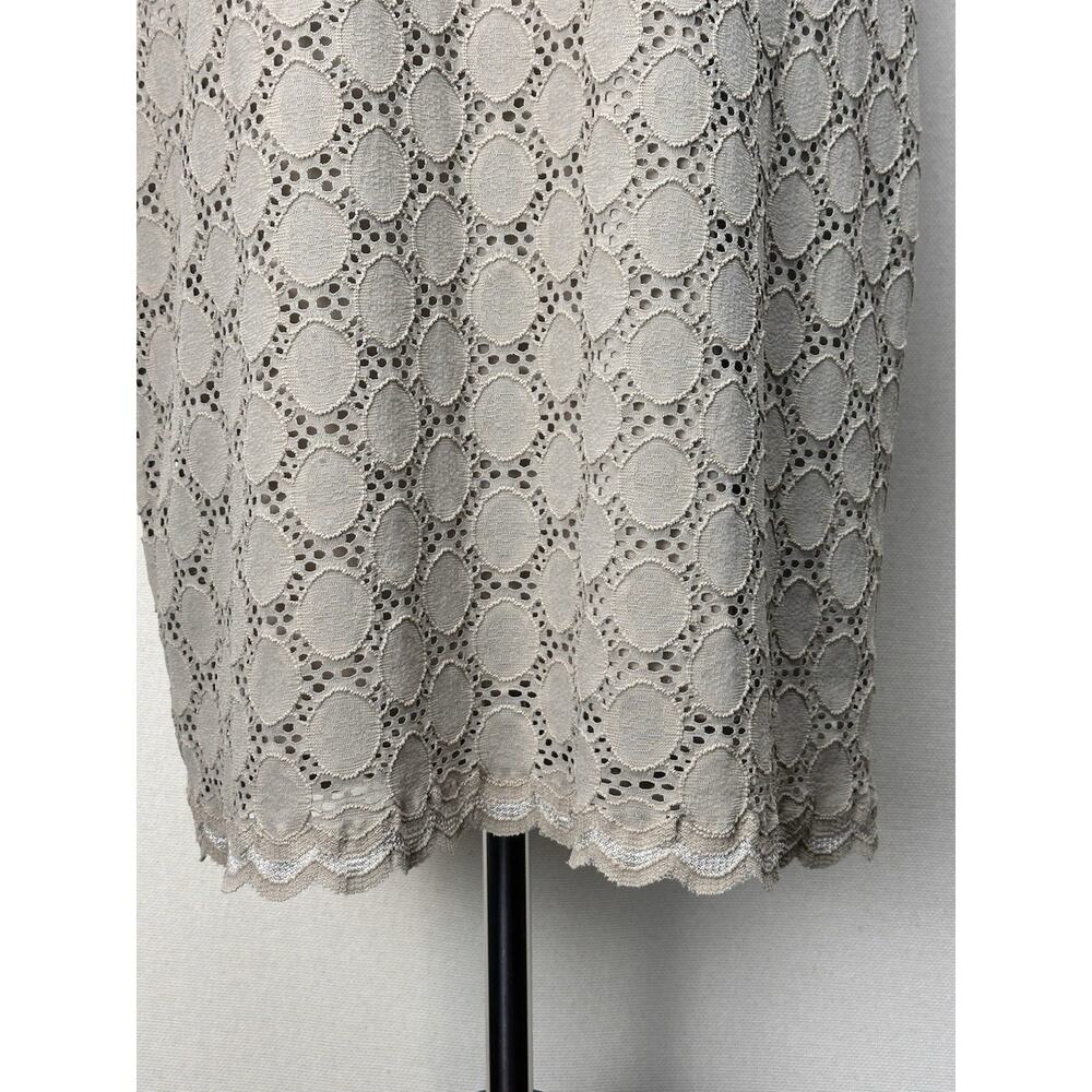 Ronni Nicole Women's Tan Lace Overlay Dress Size 12 Classic Dressy - Picture 2 of 16